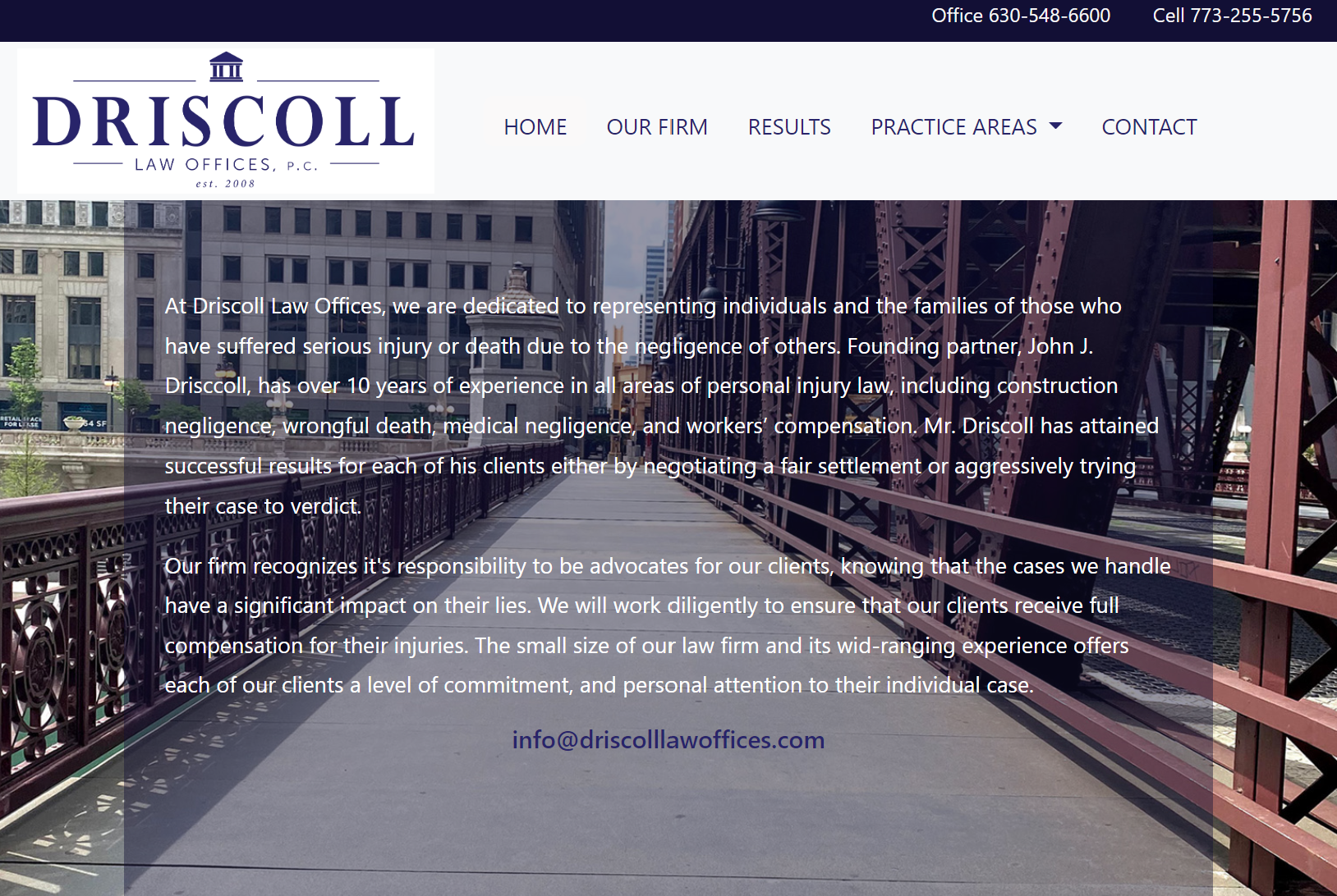 Driscoll law offices - website home page